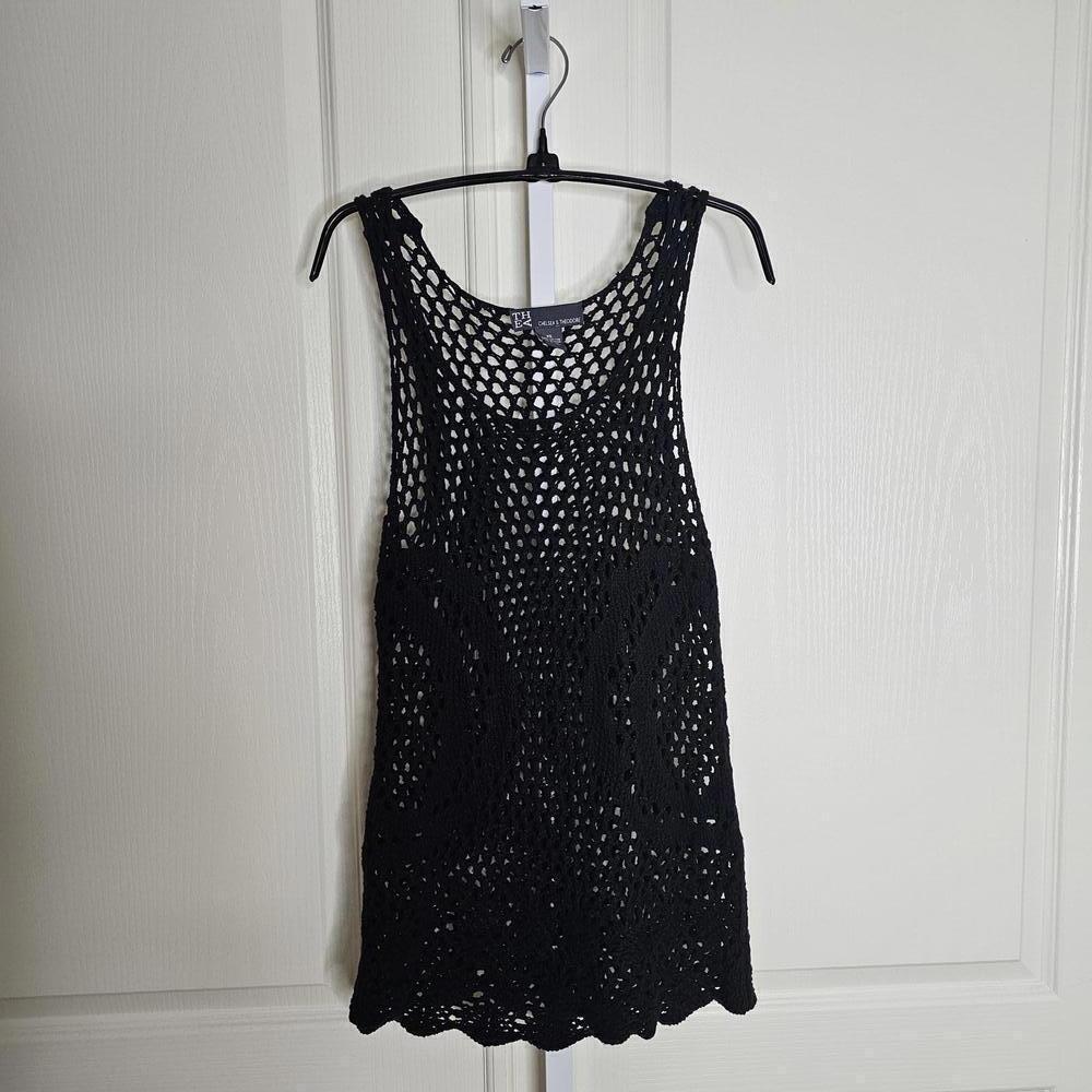 Chelsea & Theodore Women's Crochet Tank Top - XS Black